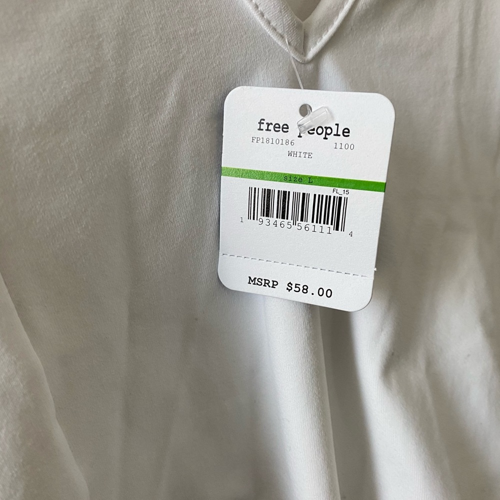 Free People white new with tags Low Back Bodysuit - Picture 3 of 4